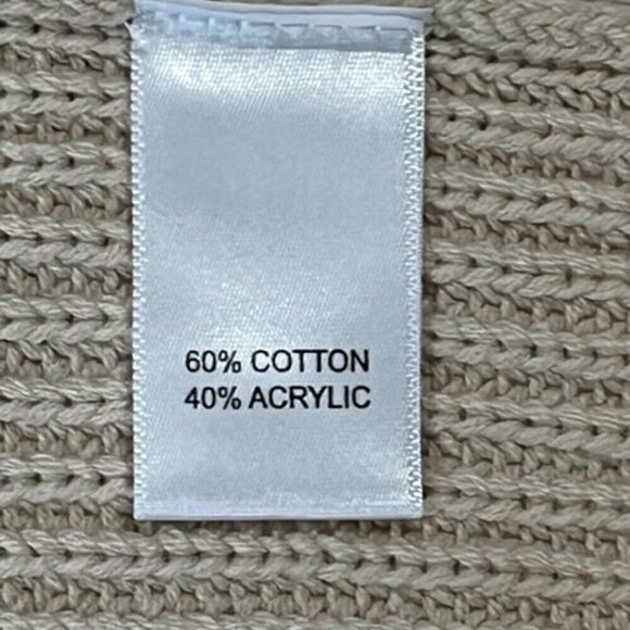 Anthropology NWT Kerri Rosenthal Beige Smiley Face Stitch Hooded Cardigan Medium - Picture 11 of 14